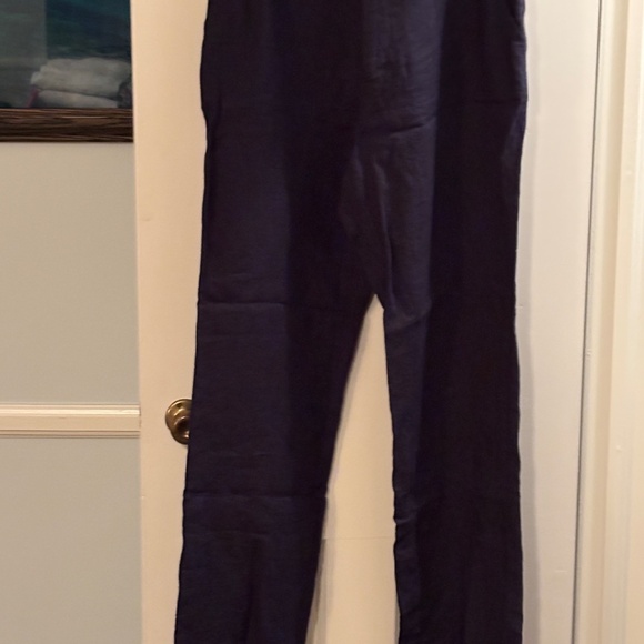 NWT Lilly Pulitzer BREETA LINEN TROUSER STYLE # 013058 TRUE NAVY Size 6 - Picture 8 of 8